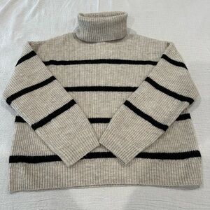 H&M Striped Turtleneck Sweater